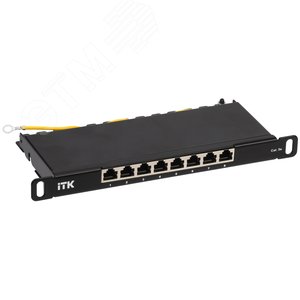 Патч-панель 0.5U кат5E STP 8 порт 10д DualIDC - IEK (ИЭК)