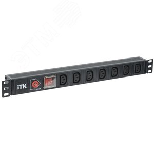 Блок розеток ITK PDU 7 розеток С13  (PH13-7C133) - IEK (ИЭК)