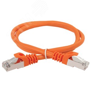 Патч-корд категория 5е ftp 1.5м PVC оранжевый - IEK (ИЭК)