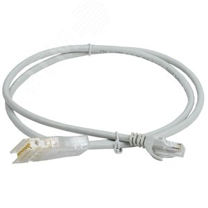 Патч-корд ITK 110-RJ45 4 пары кат.5Е 1м серый - IEK (ИЭК)