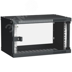 Шкаф LINEA WE 6U 550x350мм дверь стекло черный - ITK