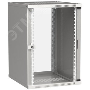 Шкаф LINEA WE 18U 600x650мм дверь стекло серый - IEK (ИЭК)