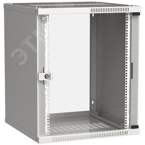 Шкаф LINEA WE 15U 600x600мм дверь стекло серый - IEK (ИЭК)