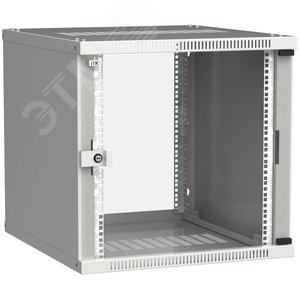 Шкаф LINEA WE 12U 600x600мм дверь стекло серый
