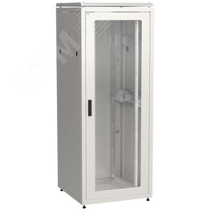 Шкаф сетевой 19' ITK LINEA N 42U 800х800мм стеклянная передняя дверь задняя металлическая серый - IEK (ИЭК)