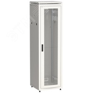 Шкаф сетевой 19дюйм LINEA N 42U 600х800 мм перфорированная передняя дверь серый
