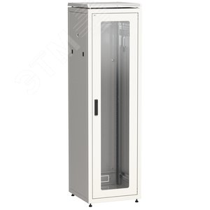 Шкаф сетевой 19 LINEA N 42U 600х800 мм стеклянная передняя дверь. задняя металлическая серый - IEK (ИЭК)