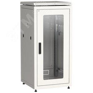 Шкаф сетевой 19' LINEA N 24U 600х800мм стеклянная передняя дверь серый