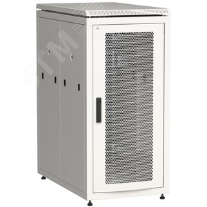 Шкаф сетевой 19дюйм LINEA N 28U 600х1000 мм перфорированная передняя дверь серый - IEK (ИЭК)