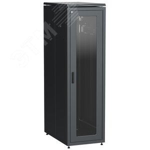 Шкаф сетевой 19дюйм LINEA N 47U 600х1000 мм стекл перед дверь задняя перф чер - IEK (ИЭК)
