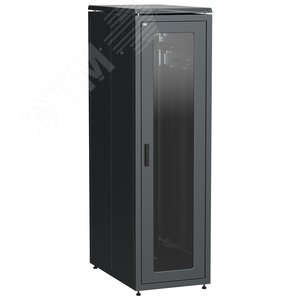 Шкаф сетевой 19дюйм LINEA N 33U 600х1000 мм стекл передняя дверь черный - IEK (ИЭК)
