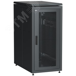 Шкаф сетевой 19дюйм LINEA N 28U 600х1000 мм перфные двери черный - ITK
