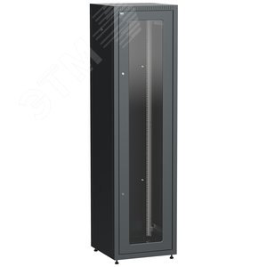 Шкаф LINEA E 33U 600х600мм двери 2шт стекло и металл черный - IEK (ИЭК)