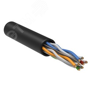 Витая пара U/UTP кат 6 4 пары 23AWG 305м черный