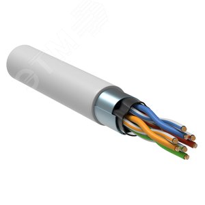 Витая пара F/UTP кат.5E 4x2х24AWG solid LSZH 305м белый ITK (LC1-C5E04-328)