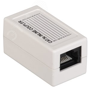 Адаптер проходной категория 5е UTP тип RJ45-RJ45 (8P8C) белый - IEK (ИЭК)