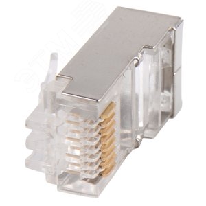 Разъём RJ-45 FTP для кабеля ШПД ITK - IEK (ИЭК)