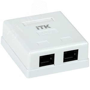 Розетка информационная настенная RJ-45 категория 6.2 порта - IEK (ИЭК)