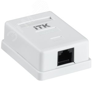 Розетка информационная настенная RJ45 кат. 6 UTP 1-порт - ITK