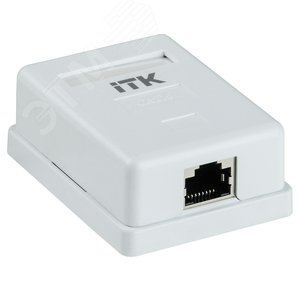 Розетка информационная настенная RJ45 кат. 6 FTP 1-порт - IEK (ИЭК)