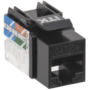 Модуль ITK Keystone Jack кат.5E UTP 110 IDC 90град чёрный (CS1-1C5EU-11-09) - ITK