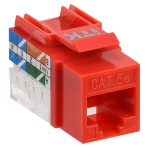 Модуль ITK Keystone Jack кат.5E UTP 110 IDC 90град красный (CS1-1C5EU-11-04) - IEK (ИЭК)