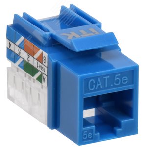 Модуль Keystone кат.5E UTP 110 IDC 90град син