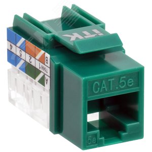 Модуль ITK Keystone Jack кат.5E UTP 110 IDC 90град зелёный (CS1-1C5EU-11-02) - ITK