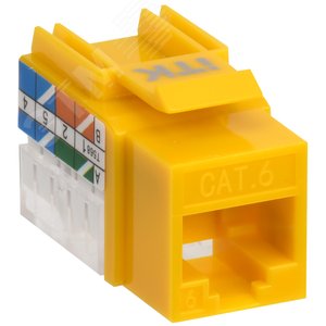 Модуль ITK Keystone Jack кат.6 UTP 110 IDC 90град жёлтый (CS1-1C06U-11-05) - ITK