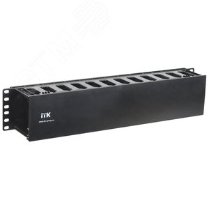 Органайзер кабельный пластиковый 19дюйм с крышкой 2U чер - IEK (ИЭК)