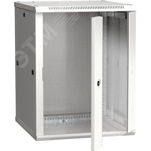 Шкаф настенный 19' LINEA W 12U 600x600мм стеклянная дверь RAL7035 - IEK (ИЭК)