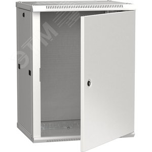 Шкаф настенный 19' LINEA W 12U 600x450мм металлическая дверь RAL7035 - IEK (ИЭК)