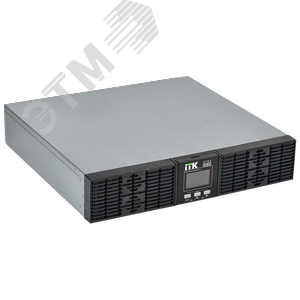 Источник бесперебойного питания Online Rackmount 1000 ВА/1000 Вт, однофазный с LCD дисплеем 24VDC с АКБ 2U 2х9AH - IEK (ИЭК)
