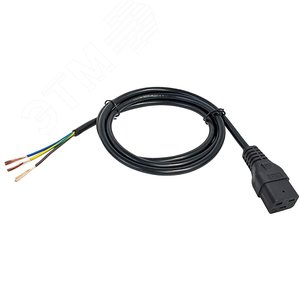 Кабель электропитания PDU 3х1.5 2М с разъёмом C19 и без разъема - IEK (ИЭК)