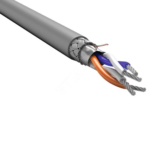 Кабель интерфейсный ITK RS-485 1х2х0.6 нг(А)-LS серый (200м) - фото 2