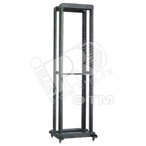 Стойка двухрам-я,ITK,42U,600x600,на роликах,чер