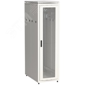 Шкаф напольный сетевой 19'' LINEA N 42U 800х1000мм перфорированная передняя дверь. задняя перфорированная серый - ITK