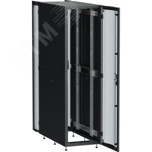 Шкаф серверный ITK LINEA S 19'' 24U 600х1000мм перфорированная дверь черный - фото 2