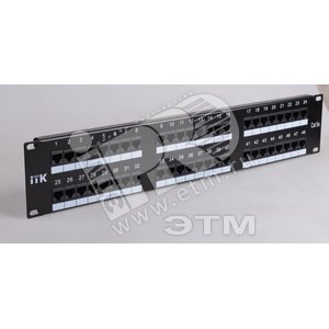 Патч-панель,ITK,2U,кат.5Е,UTP,48 портов(Krone) - IEK (ИЭК)