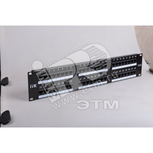 Патч-панель ITK 2U кат.6,UTP,48 портов с каб.орг. - IEK (ИЭК)