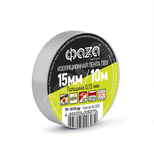 Изолента ПВХ ФАZА 15мм * 10м белая, ФАZА - Jazzway