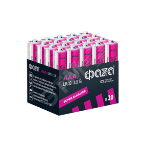 Элемент питания LR03 (AAA) ФАZА Super Alkaline Pack-20 шт. (5004962) - ФАZА