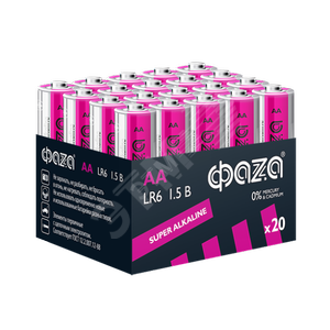 Элемент питания LR 6 (AA) ФАZА Super Alkaline Pack-20 шт. (5004931) - ФАZА