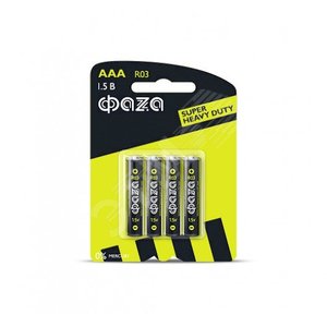Элемент питания R03 (AAA) ФАZА Super Heavy Duty , 4 шт., блистер (4897062858382) - ФАZА