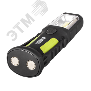 Фонарь многофункциональный WL2-L3W/05W-gn (черно-зелен.) с магнитом и крючком 2АА - фото 3