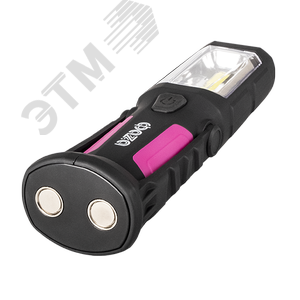 Фонарь многофункциональный ФАZА WL2-L3W/05W-mg (черно-рубин.) с магнитом и крючком 2АА - фото 3