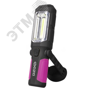 Фонарь многофункциональный ФАZА WL2-L3W/05W-mg (черно-рубин.) с магнитом и крючком 2АА - Jazzway