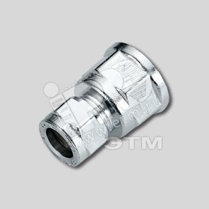 Соединитель обжимной 22 х 1‘ с внутренней резьбой хромированный - TIEMME