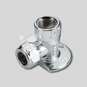 Водорозетка обжимная 15 x 1/2‘ хромированная для медных труб - TIEMME