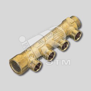 Коллектор 1‘ НВ х 3 выхода (1/2‘х16) НР межосевое 36мм - TIEMME